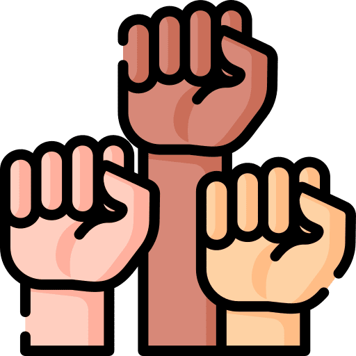Movement raise hand hands blm icon