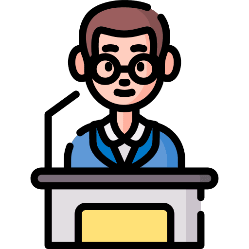 Politician candidate man support icon