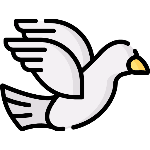 Bird fly wings dove icon