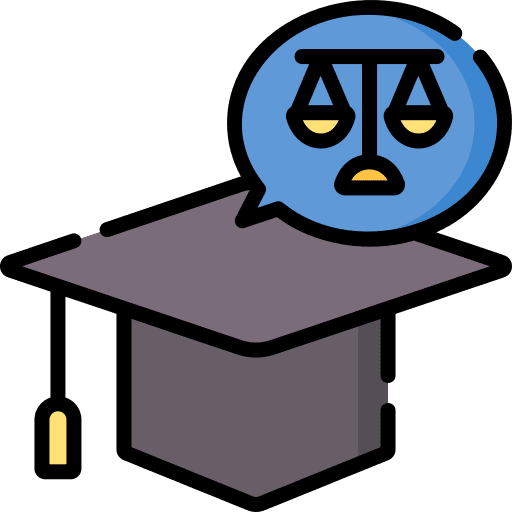 Education law mortarboard university icon