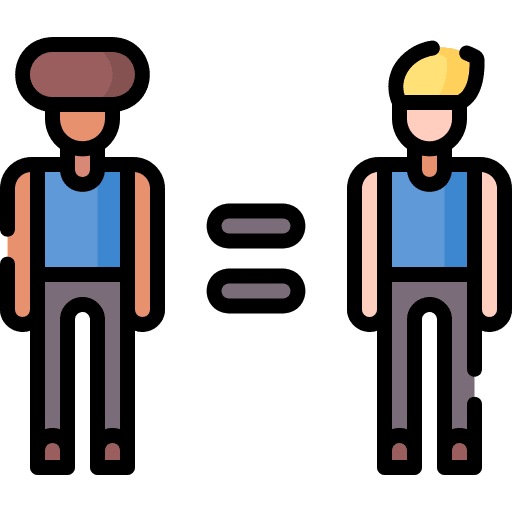 Equality diversity equality race icon