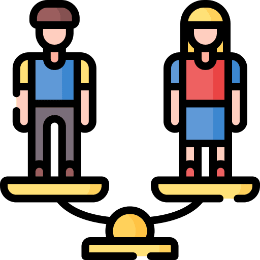 Equality gender balance scale activism icon