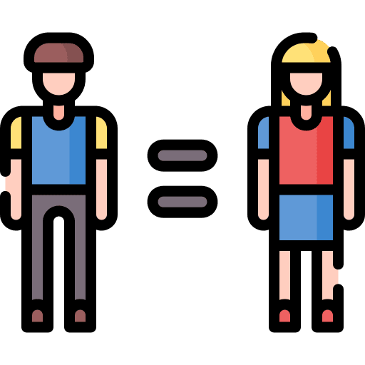 Equality respect woman man icon