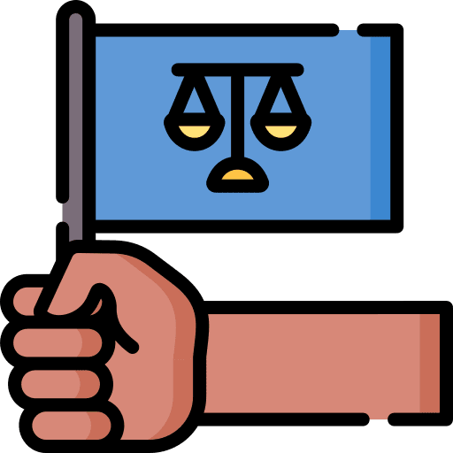 Flag law democracy justice icon