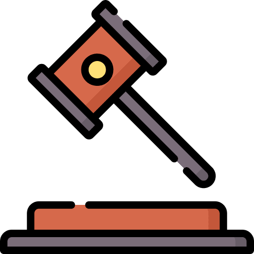 Hammer judge justice auction icon