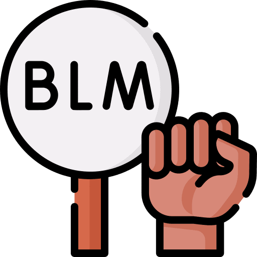 Black lives matter fighting human rights empowerment icon