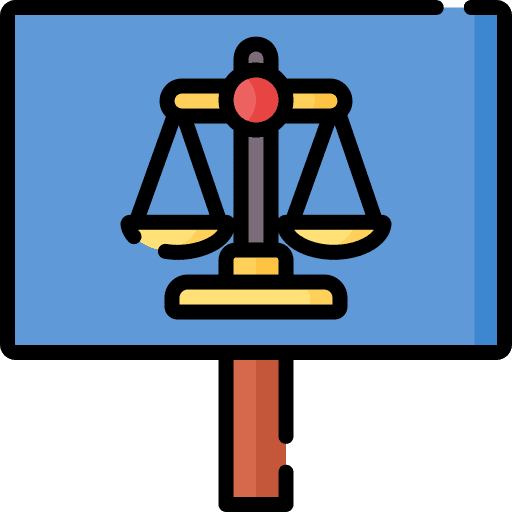 Civil right movement activism balance protest icon