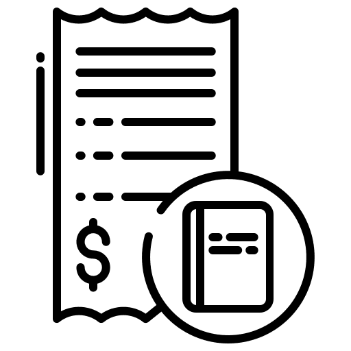 Invoice bill education dollar bill icon