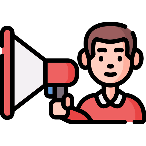 Speech user public relations democracy icon