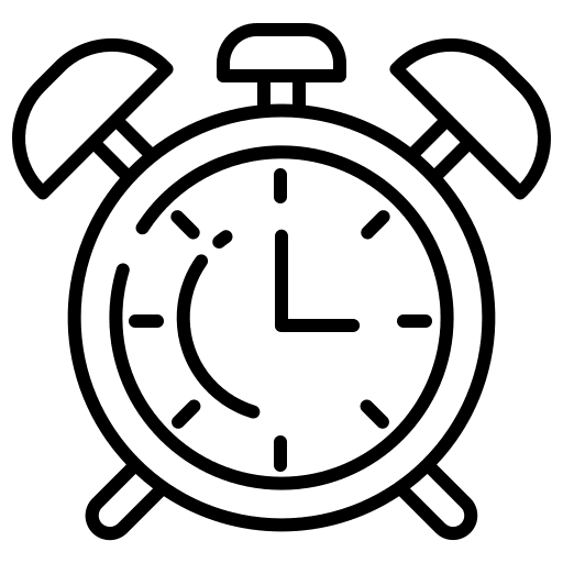 Alarm clock timer time bedside icon