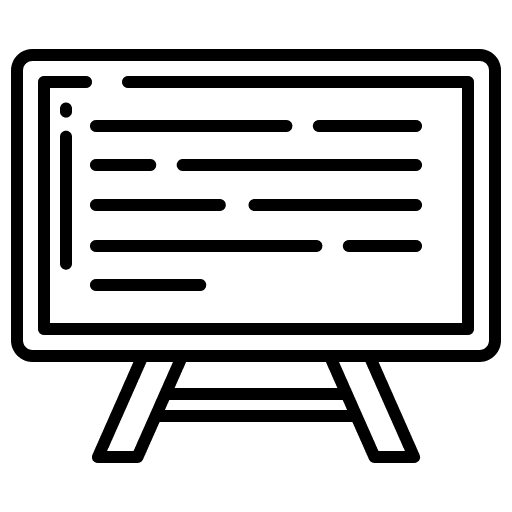 Board presentation education training icon