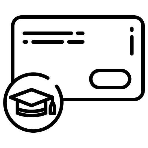 Debit card education debit card fees icon