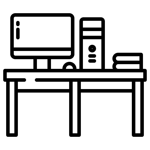 Desk furniture table desktop icon