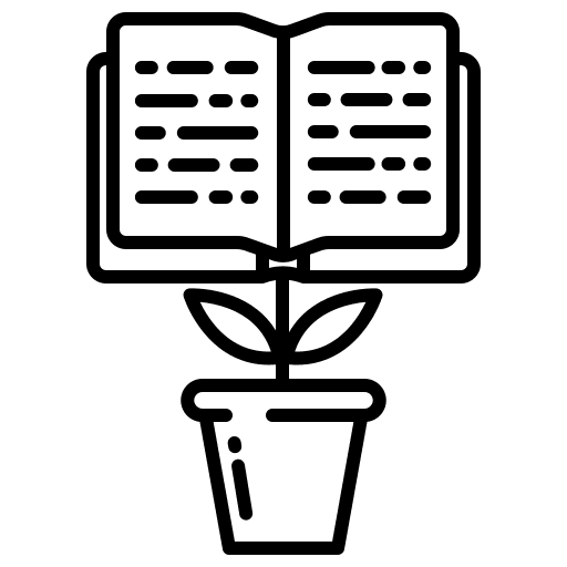 Growing knowledge book grow growing knowledge icon