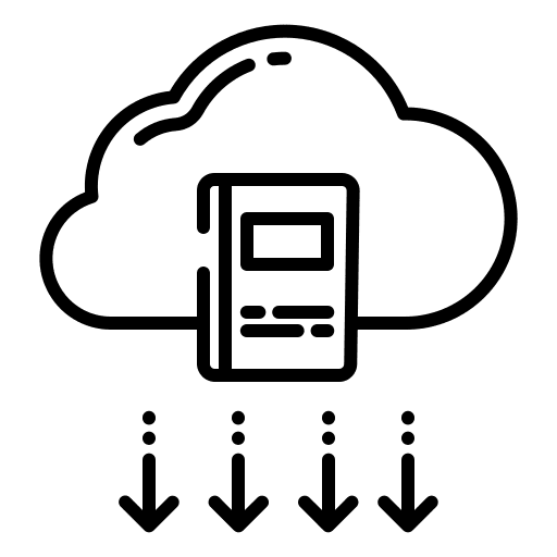 Online library online learning study ebook icon