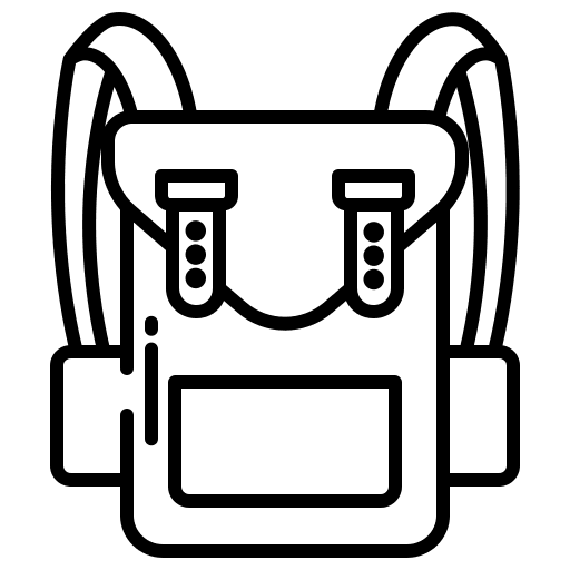 School bag travel school bag backpack icon