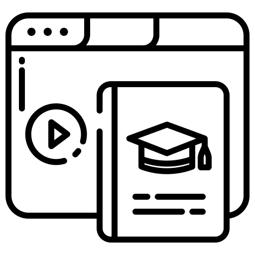 Website elearning online certificate book icon