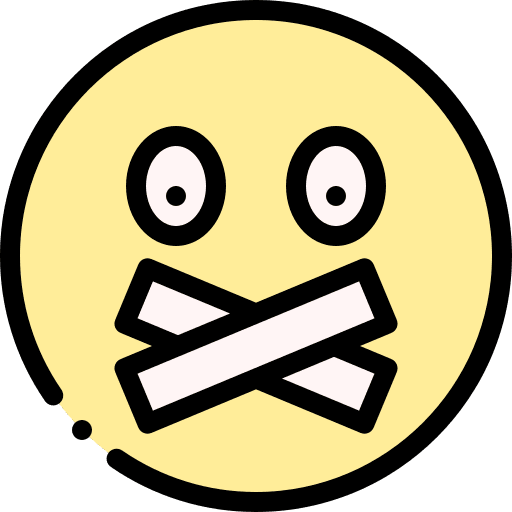 Silence emoji face expression icon