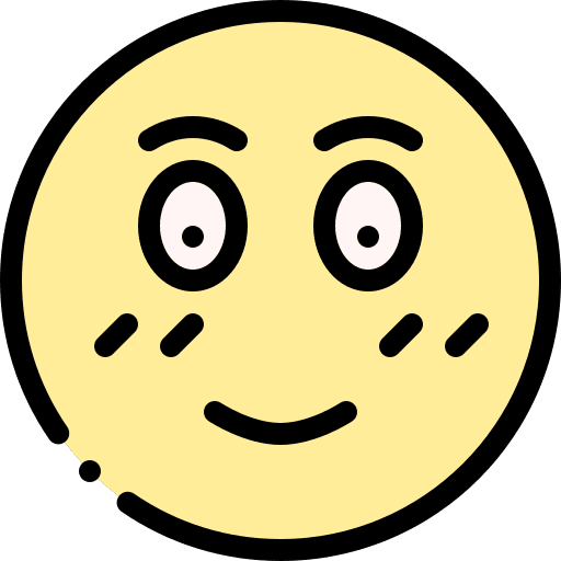 Embarrassed smileys expression feelings icon
