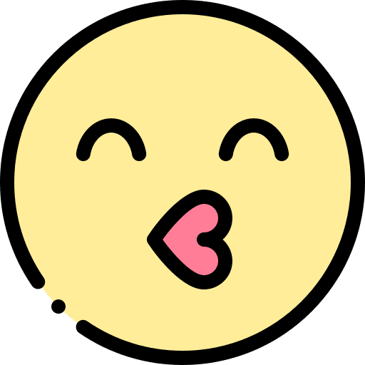 Kiss face emoticons smileys icon