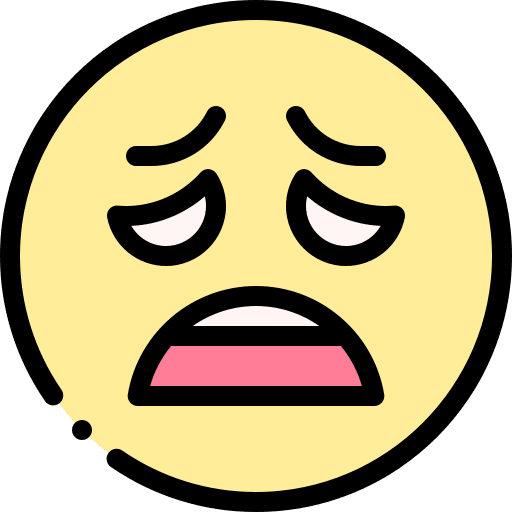 Tired smileys face emoticons icon