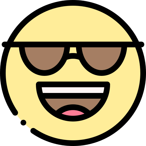Cool face emoji cool icon