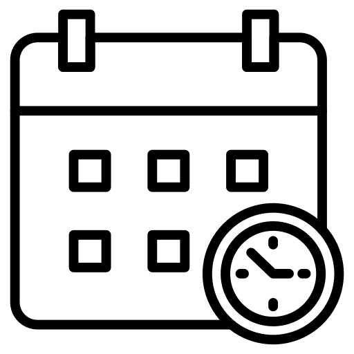 Calendar date time deadline icon