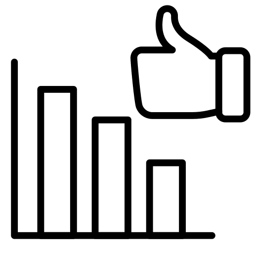 Graph business and finance statistics marketing icon