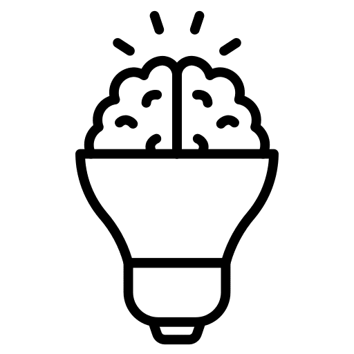 Idea mind knowledge innovation icon