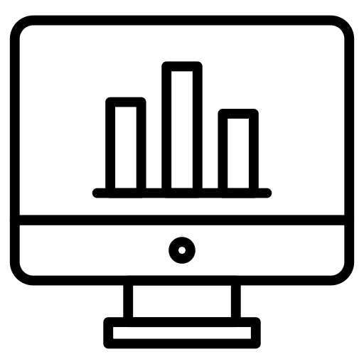 Bar chart business and finance analytics statistics icon