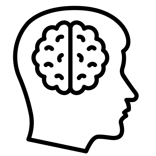 Brain healthcare and medical brain think icon