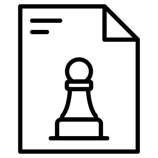 Chess files and folders opportunity strategy icon