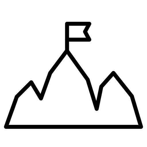 Goal success mountain goal icon