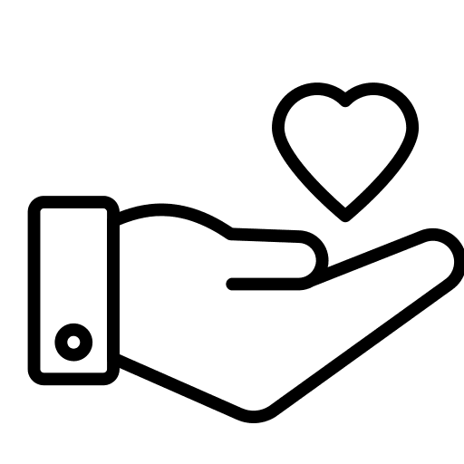 Heart love like charity icon