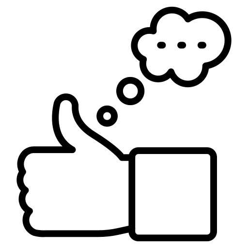 Like hands and gestures ranking feedback icon