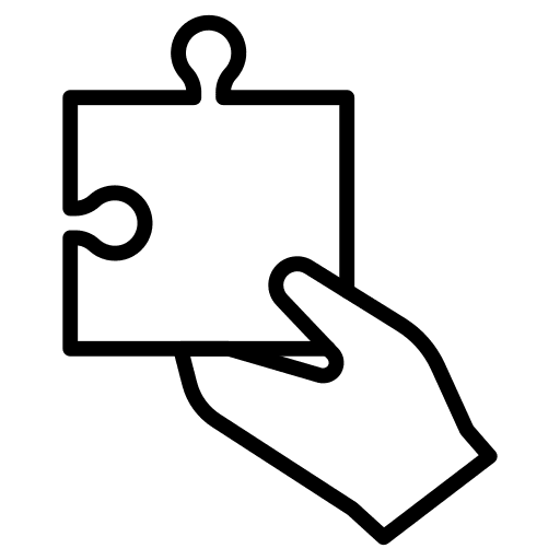 Puzzle creativity hobbies and free time strategy icon