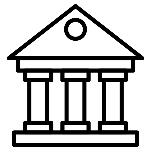 Bank column bank architecture icon