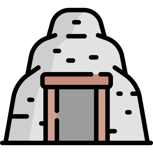 Cave industry cave digging icon