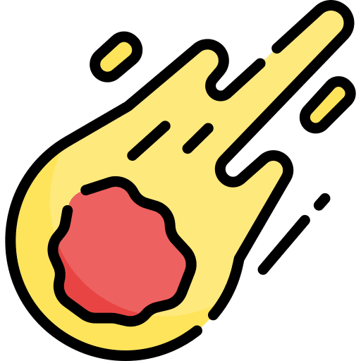 Meteor education meteor astronomy icon