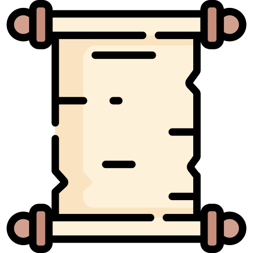 Papyrus writing scroll cultures icon