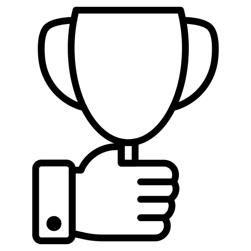 Trophy award success winner icon