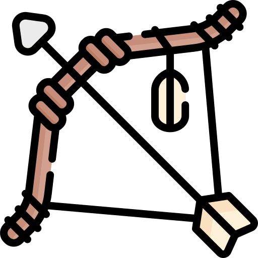 Archer sports and competition bow objective icon