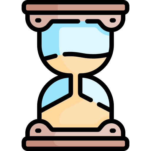 Sand clock time and date hourglass sand clock icon