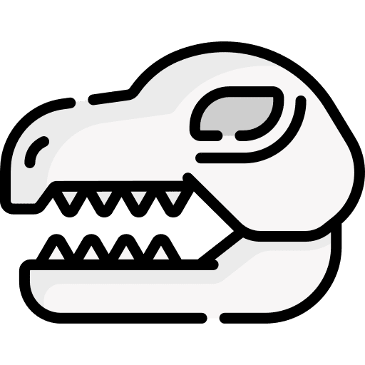 Fossil fossil carnivore animals icon
