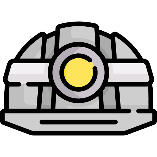 Helmet protection helmet mining icon