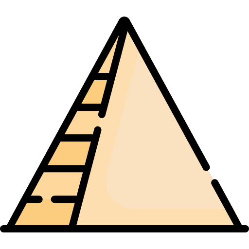Pyramid monument architectonic ancient icon