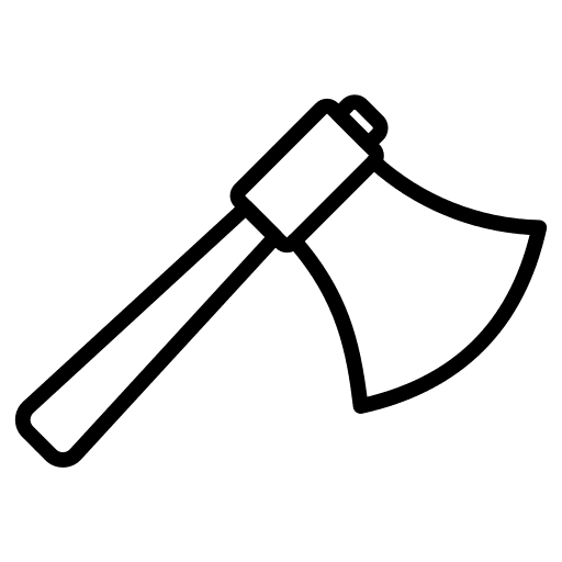 Axe construction and tools hatchet carpentry icon