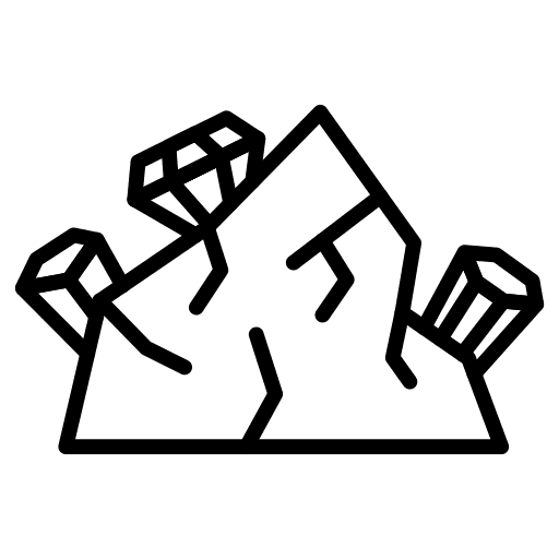 Diamond rock research diamond icon