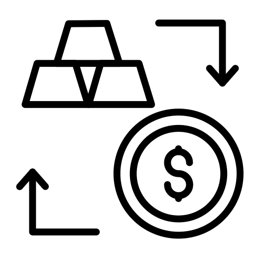 Gold ingots business and finance gold ingots money icon