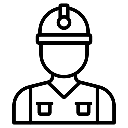 Labor man user professions and jobs miner icon